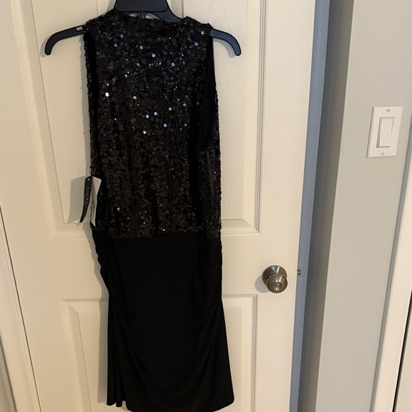 Lauren Ralph Lauren Black Sequin Backless Dress - Picture 3 of 4